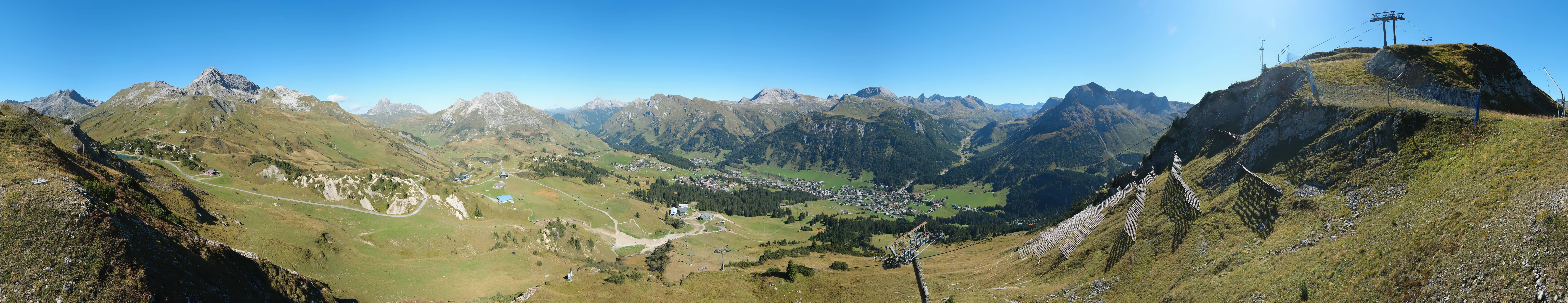 Archiv Foto Webcam Lech-Zürs: Kriegerhorn Panoramablick