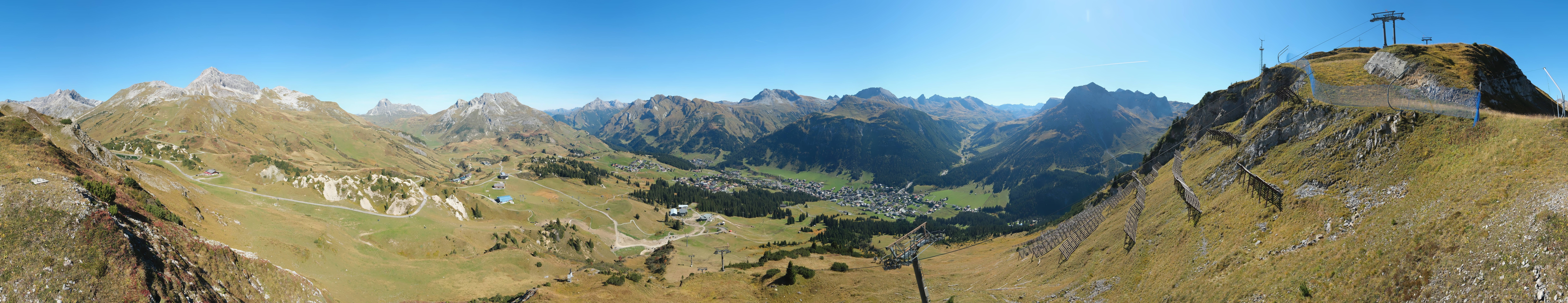 Archiv Foto Webcam Lech-Zürs: Kriegerhorn Panoramablick