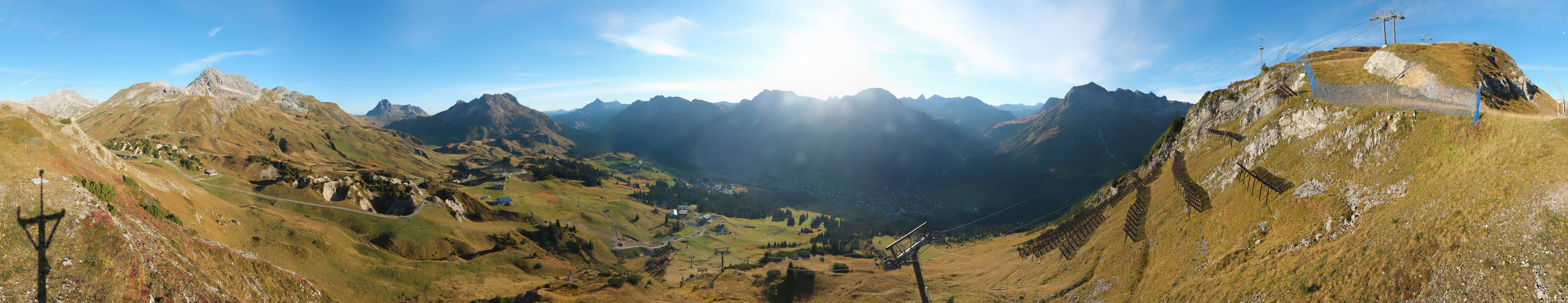 Archiv Foto Webcam Lech-Zürs: Kriegerhorn Panoramablick