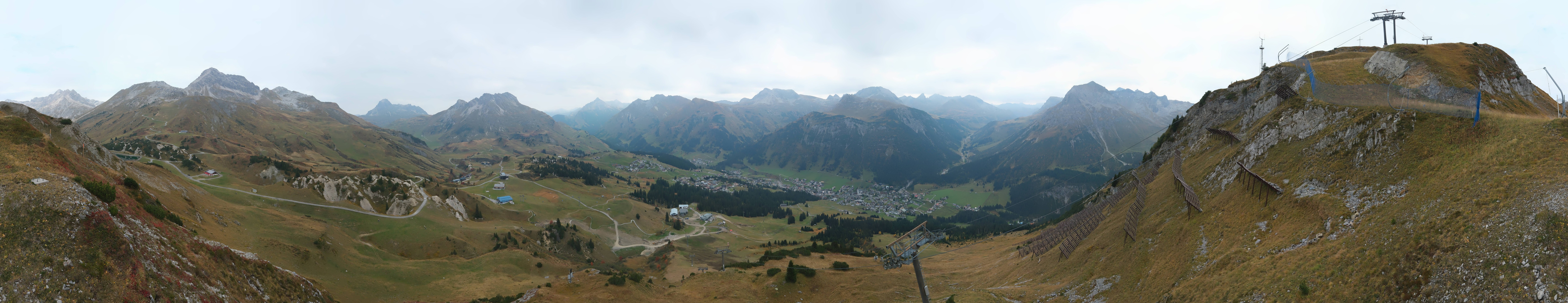 Archiv Foto Webcam Lech-Zürs: Kriegerhorn Panoramablick