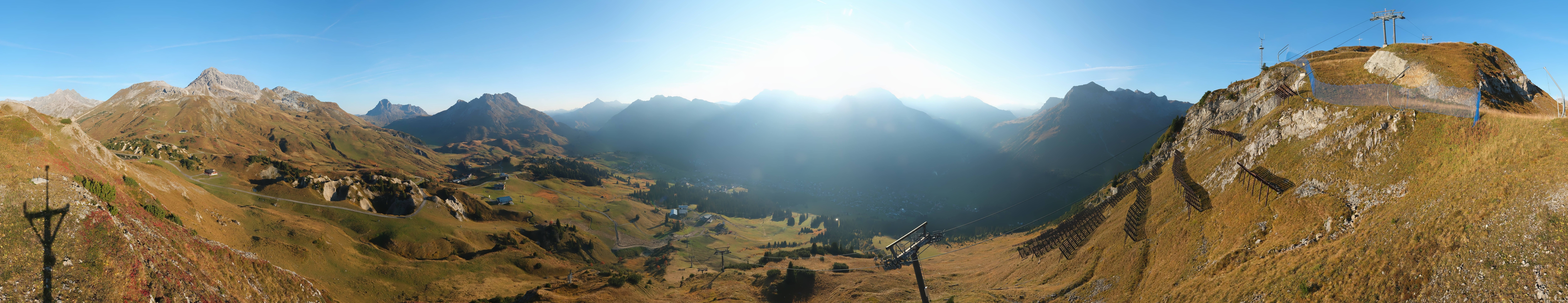 Archiv Foto Webcam Lech-Zürs: Kriegerhorn Panoramablick