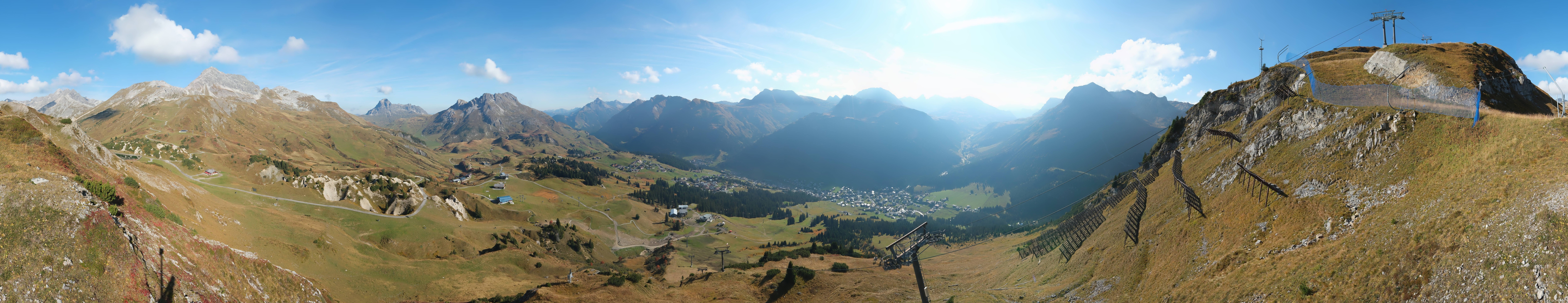 Archiv Foto Webcam Lech-Zürs: Kriegerhorn Panoramablick