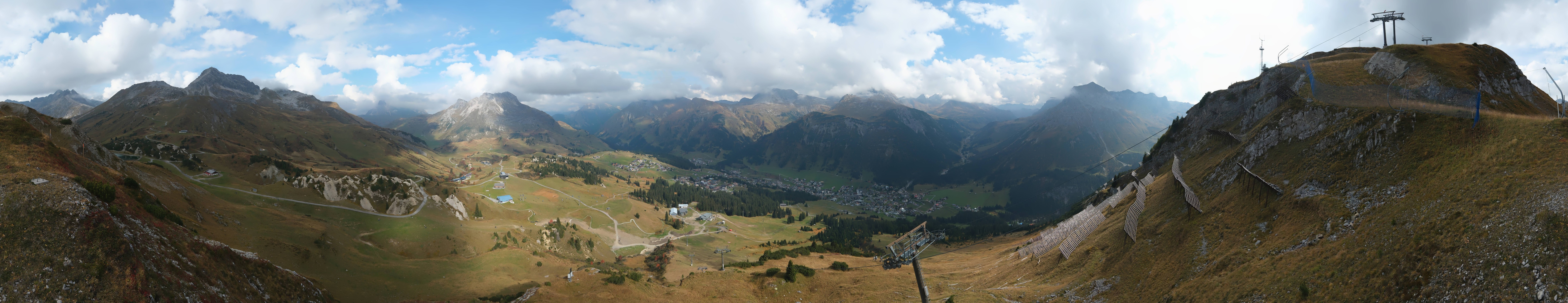 Archiv Foto Webcam Lech-Zürs: Kriegerhorn Panoramablick
