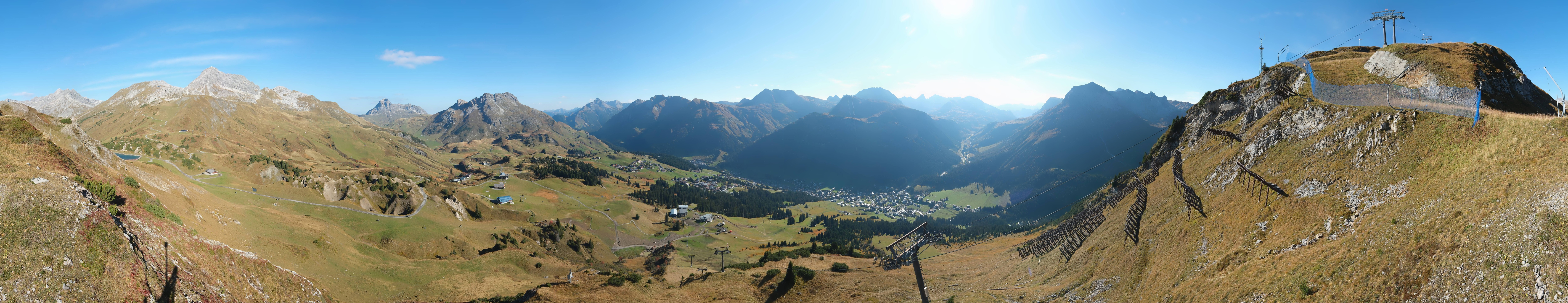 Archiv Foto Webcam Lech-Zürs: Kriegerhorn Panoramablick