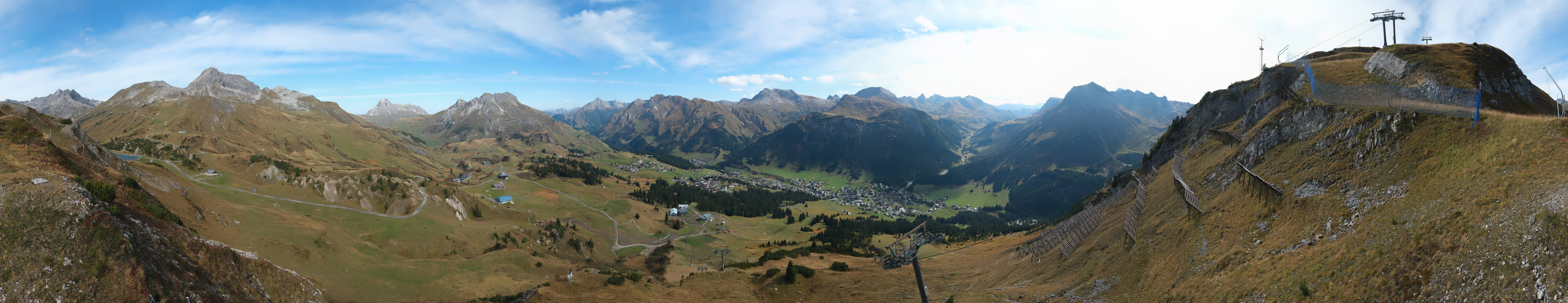 Archiv Foto Webcam Lech-Zürs: Kriegerhorn Panoramablick