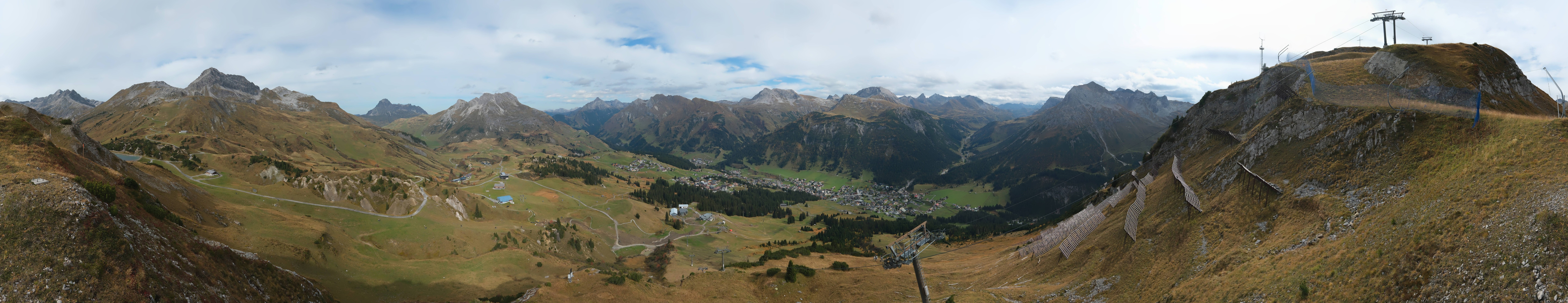 Archiv Foto Webcam Lech-Zürs: Kriegerhorn Panoramablick