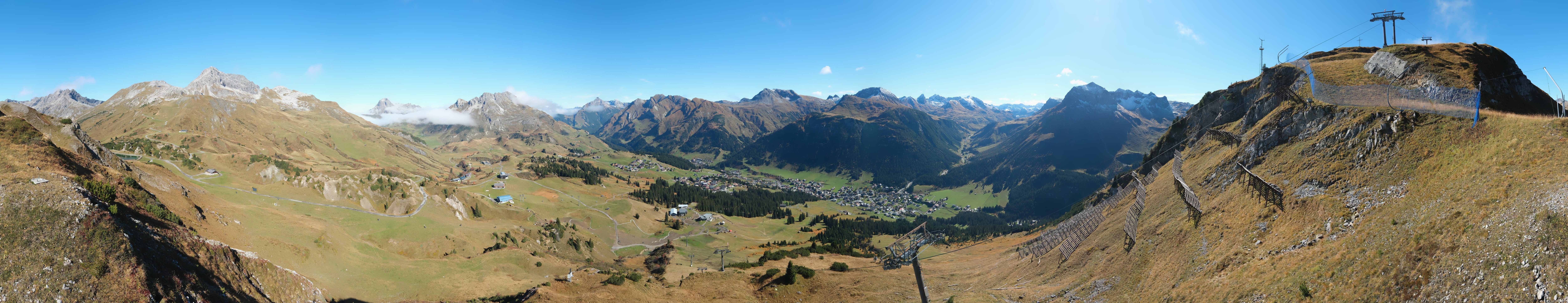 Archiv Foto Webcam Lech-Zürs: Kriegerhorn Panoramablick