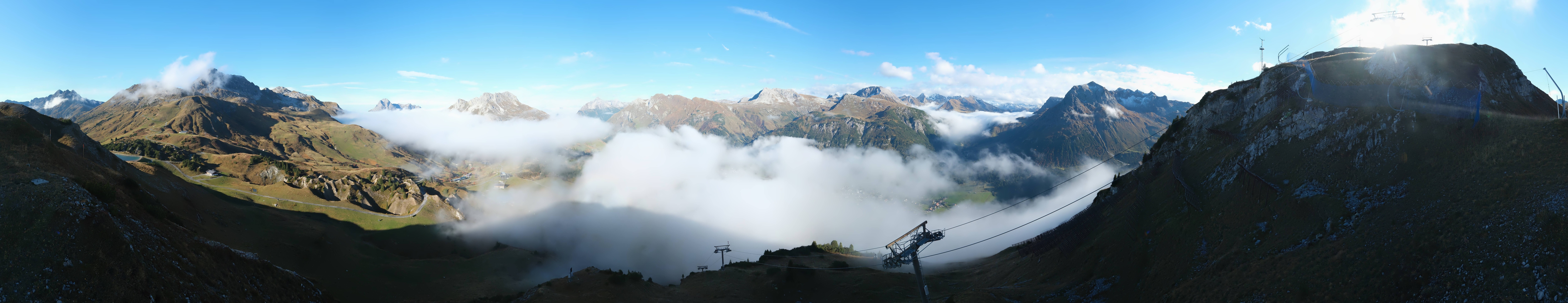 Archiv Foto Webcam Lech-Zürs: Kriegerhorn Panoramablick