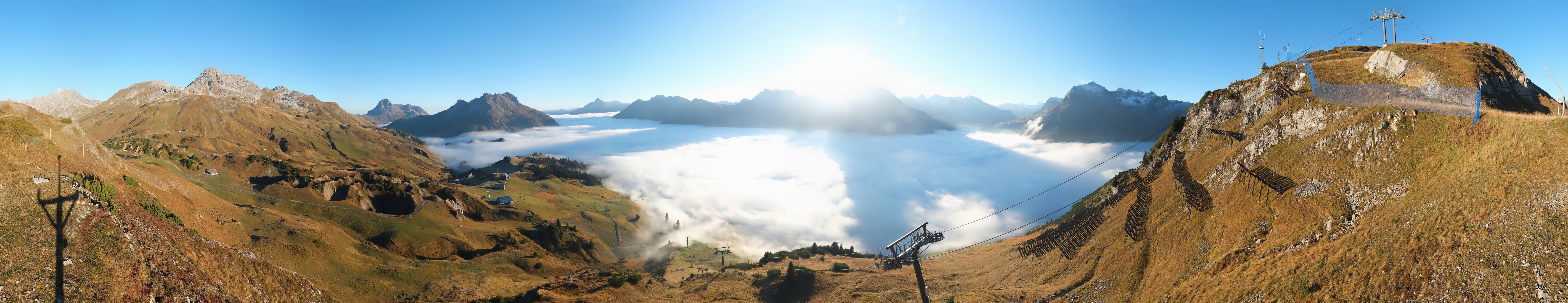 Archiv Foto Webcam Lech-Zürs: Kriegerhorn Panoramablick