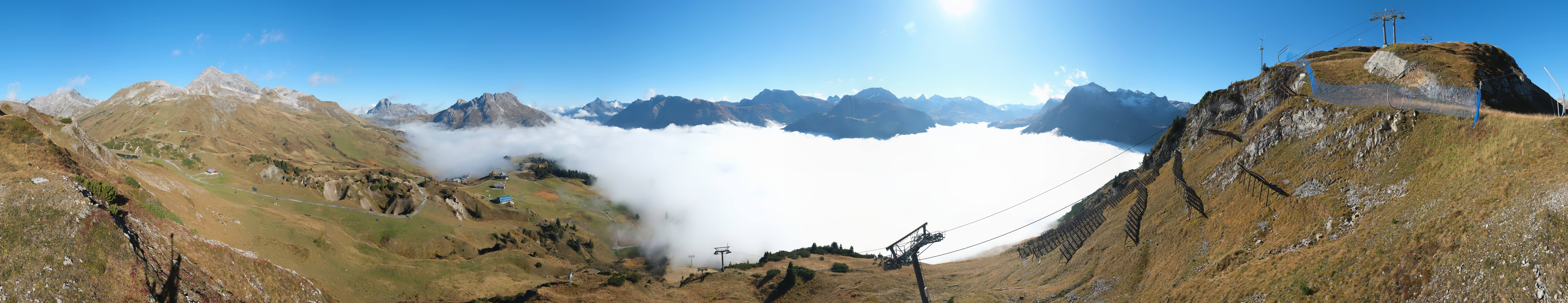Archiv Foto Webcam Lech-Zürs: Kriegerhorn Panoramablick