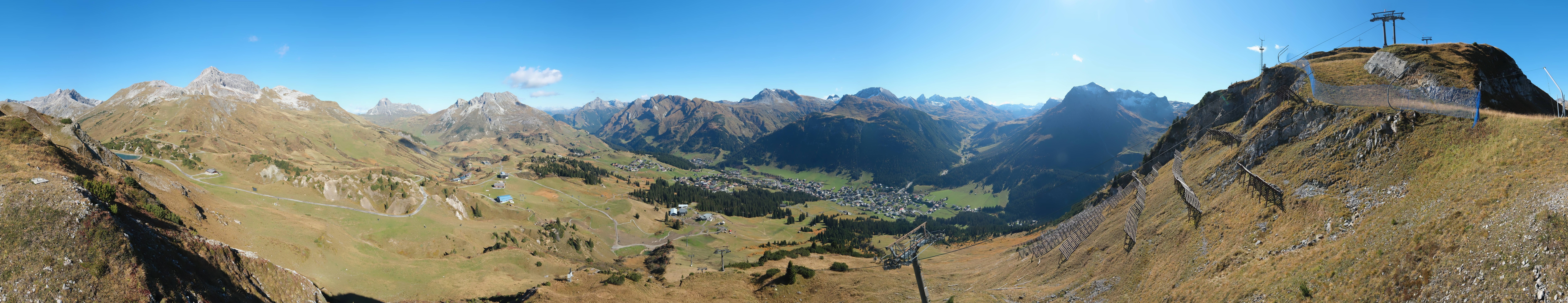 Archiv Foto Webcam Lech-Zürs: Kriegerhorn Panoramablick