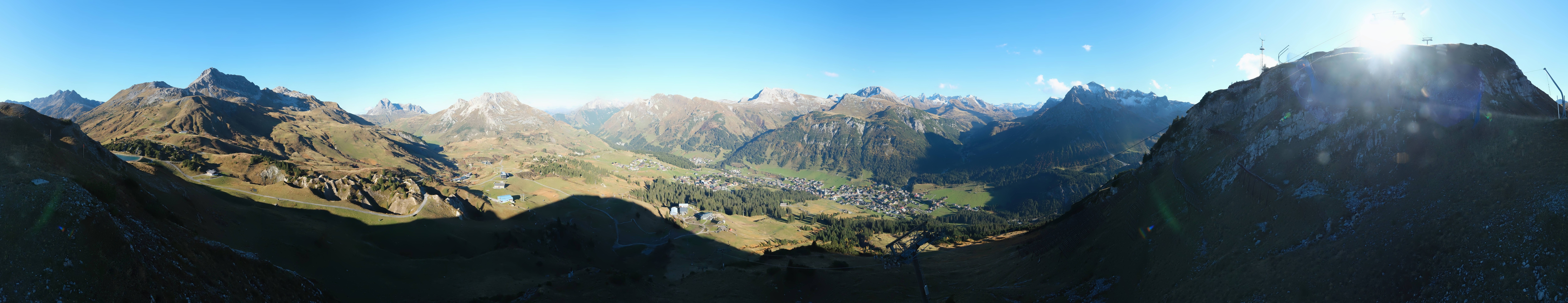Archiv Foto Webcam Lech-Zürs: Kriegerhorn Panoramablick