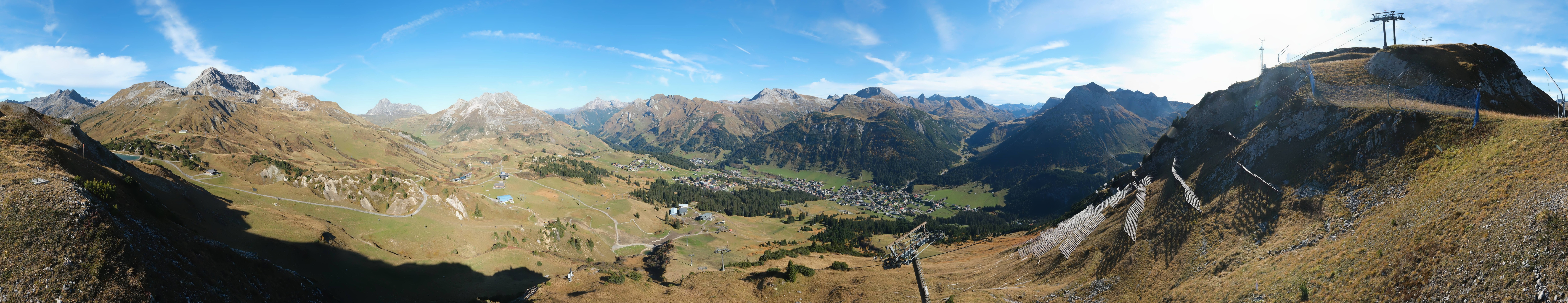 Archiv Foto Webcam Lech-Zürs: Kriegerhorn Panoramablick