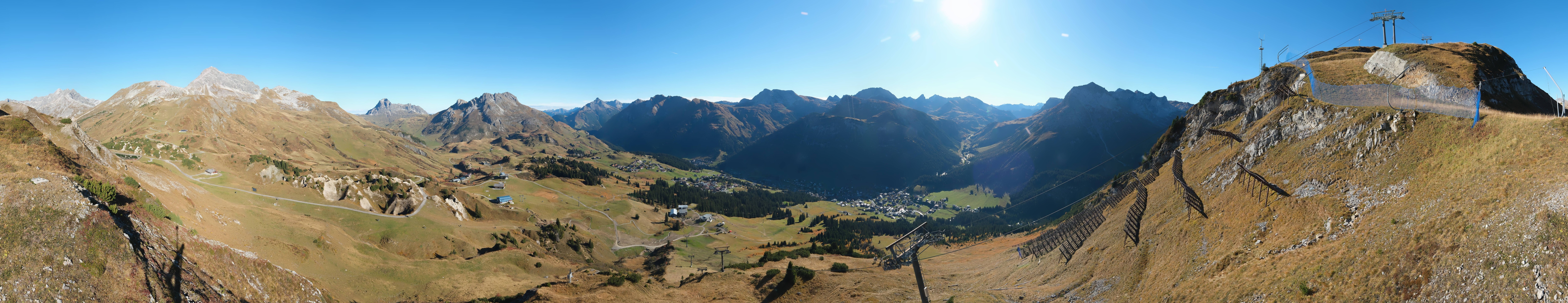 Archiv Foto Webcam Lech-Zürs: Kriegerhorn Panoramablick