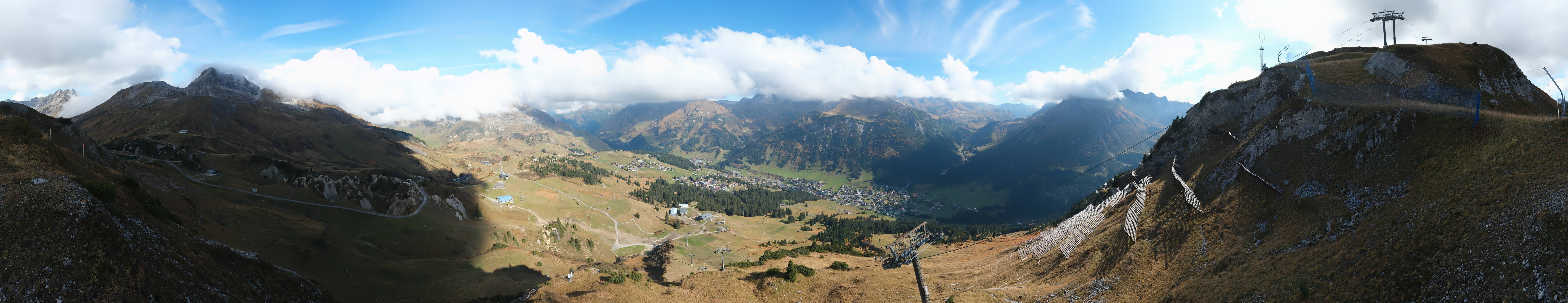 Archiv Foto Webcam Lech-Zürs: Kriegerhorn Panoramablick