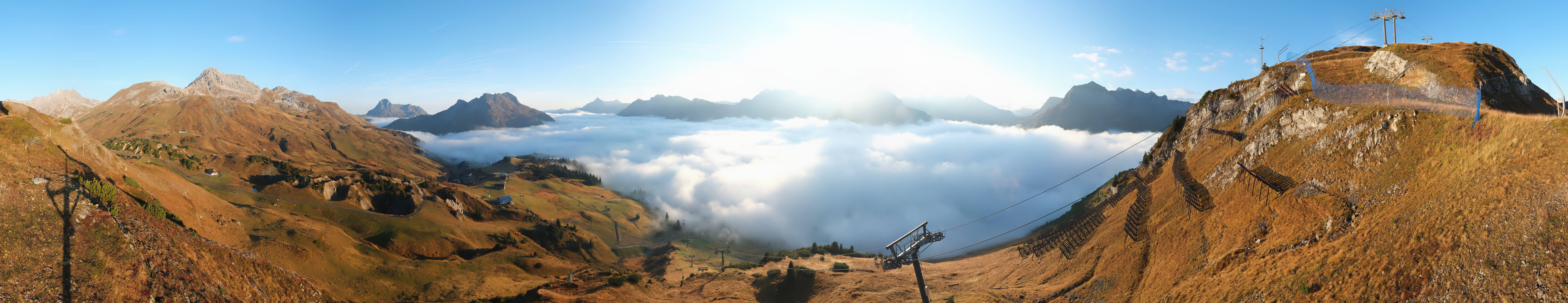 Archiv Foto Webcam Lech-Zürs: Kriegerhorn Panoramablick