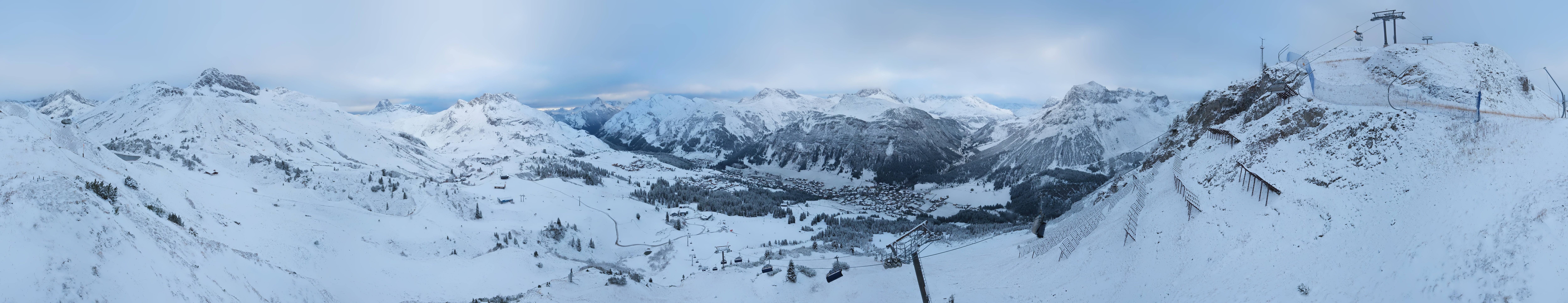 Archiv Foto Webcam Lech-Zürs: Kriegerhorn Panoramablick