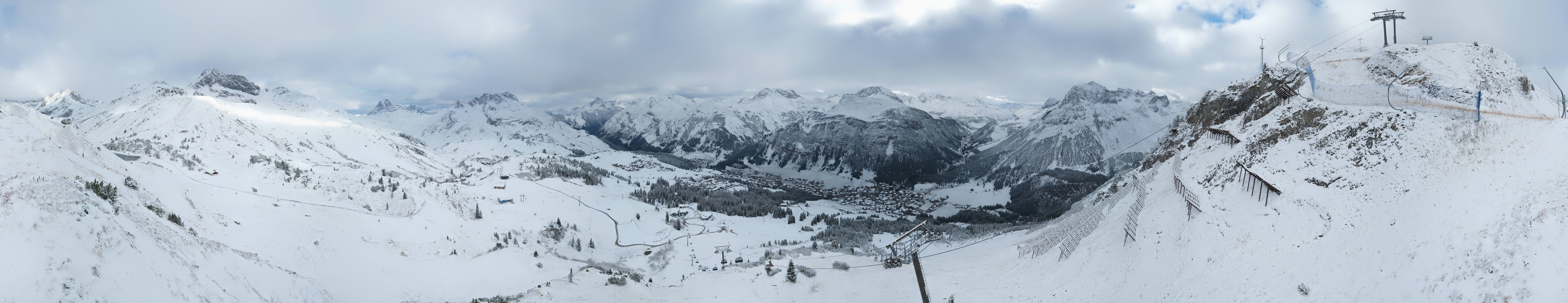 Archiv Foto Webcam Lech-Zürs: Kriegerhorn Panoramablick
