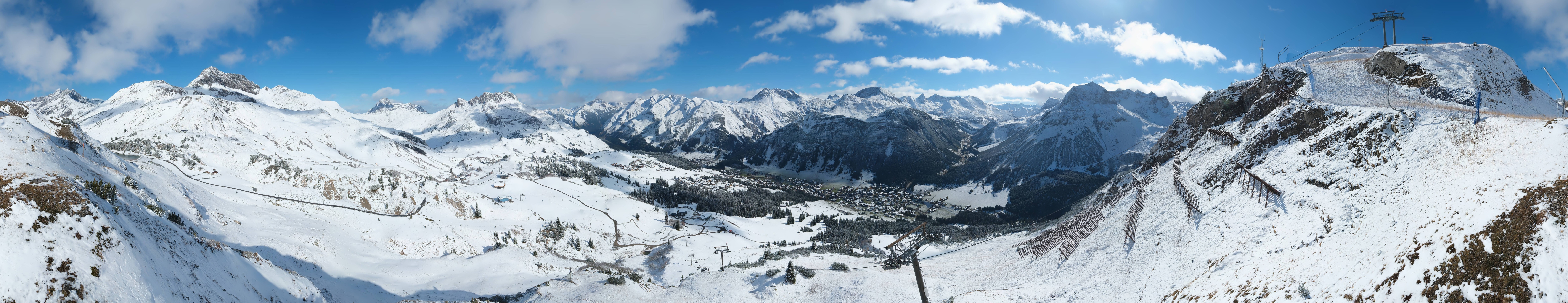 Archiv Foto Webcam Lech-Zürs: Kriegerhorn Panoramablick