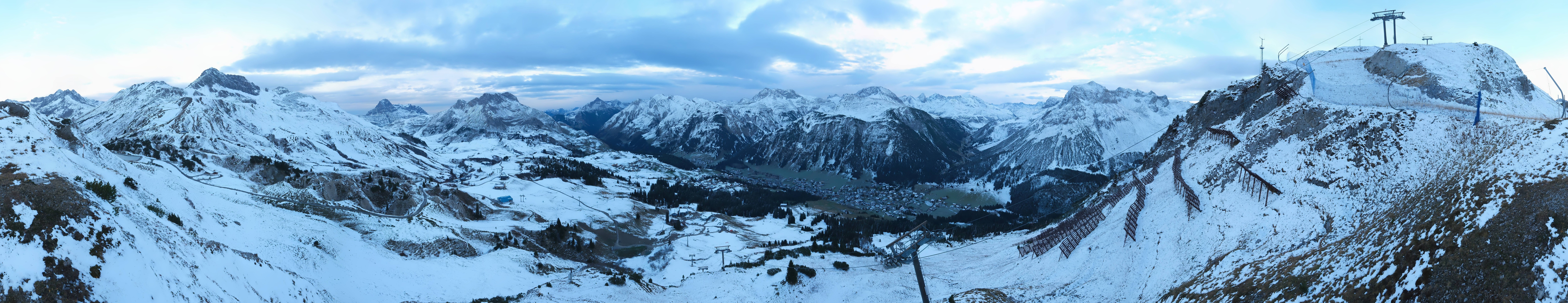 Archiv Foto Webcam Lech-Zürs: Kriegerhorn Panoramablick