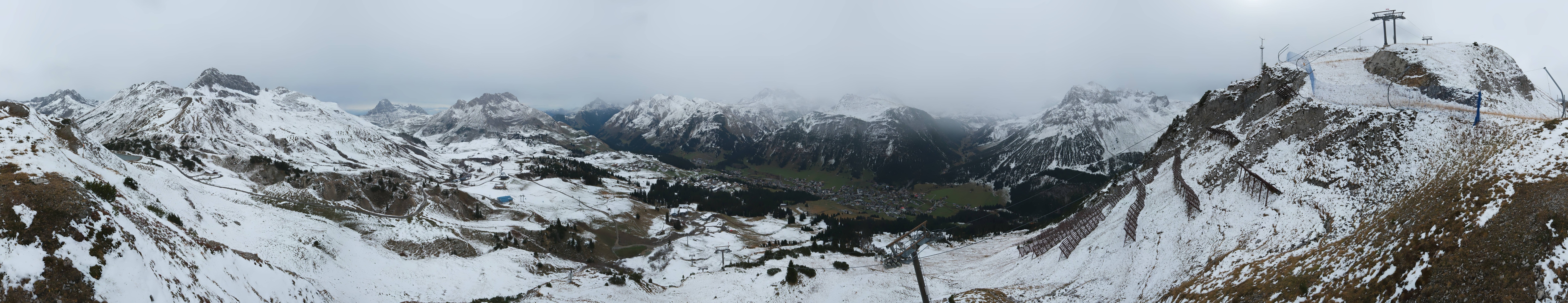 Archiv Foto Webcam Lech-Zürs: Kriegerhorn Panoramablick