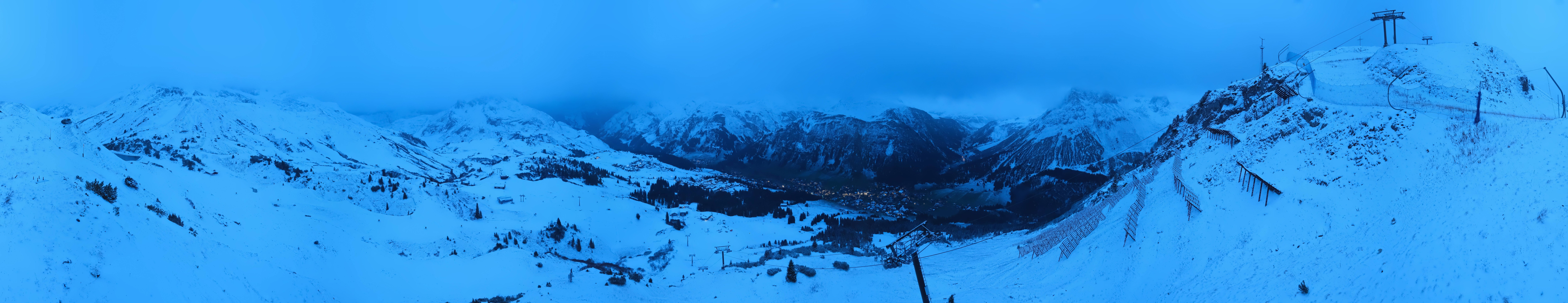 Archiv Foto Webcam Lech-Zürs: Kriegerhorn Panoramablick