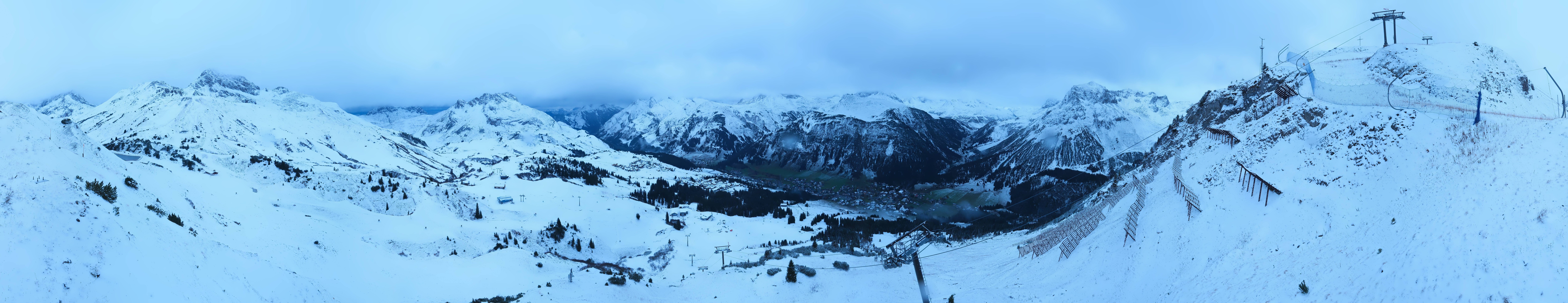 Archiv Foto Webcam Lech-Zürs: Kriegerhorn Panoramablick