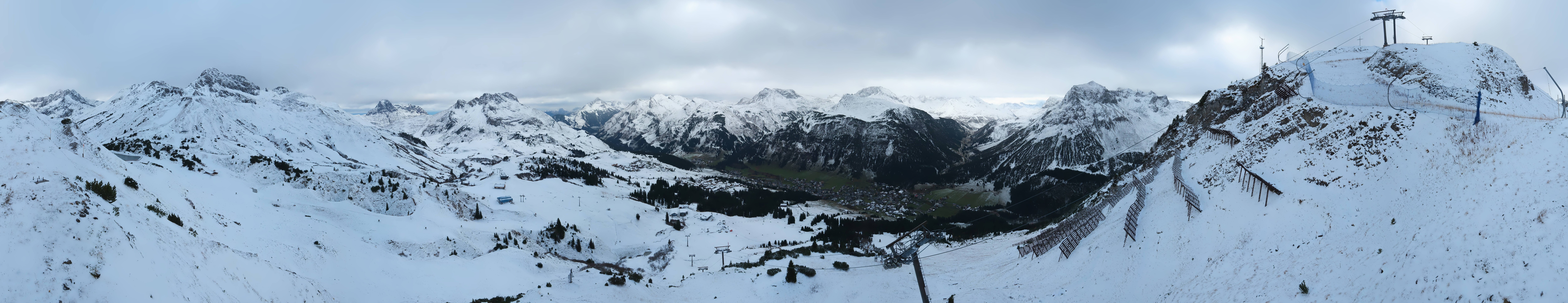 Archiv Foto Webcam Lech-Zürs: Kriegerhorn Panoramablick
