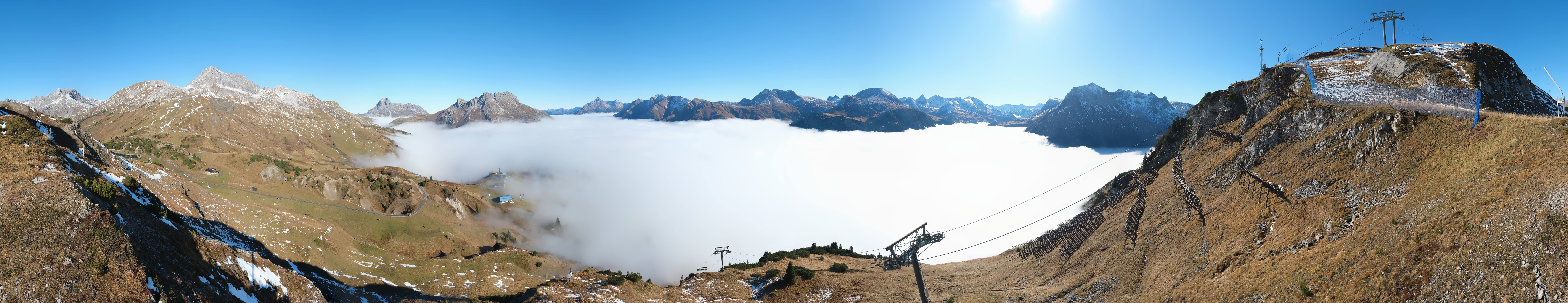 Archiv Foto Webcam Lech-Zürs: Kriegerhorn Panoramablick