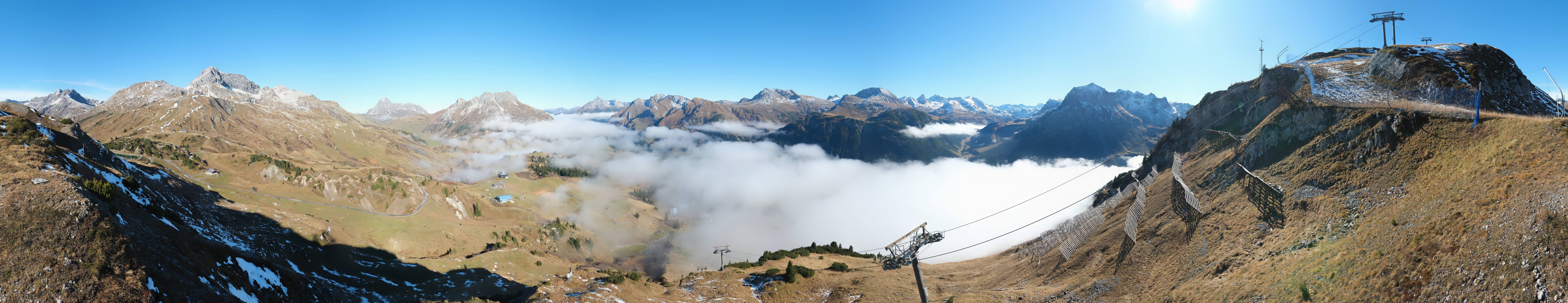 Archiv Foto Webcam Lech-Zürs: Kriegerhorn Panoramablick
