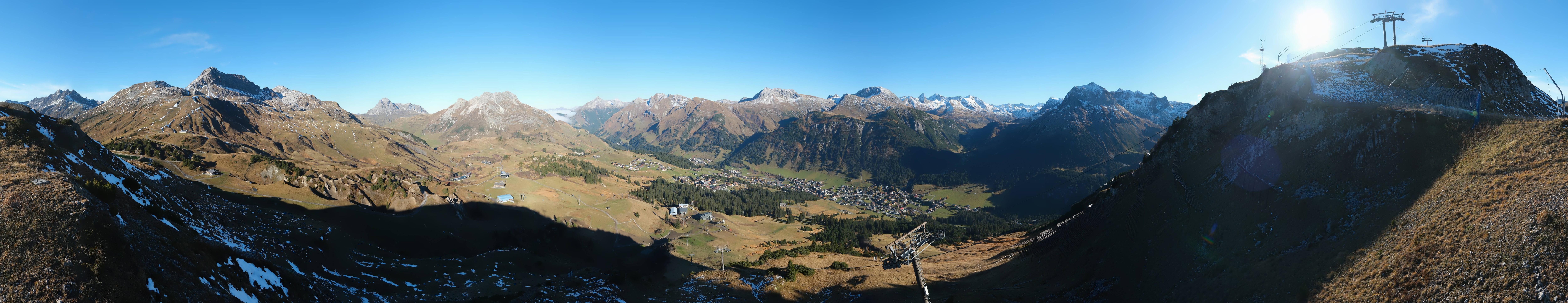 Archiv Foto Webcam Lech-Zürs: Kriegerhorn Panoramablick