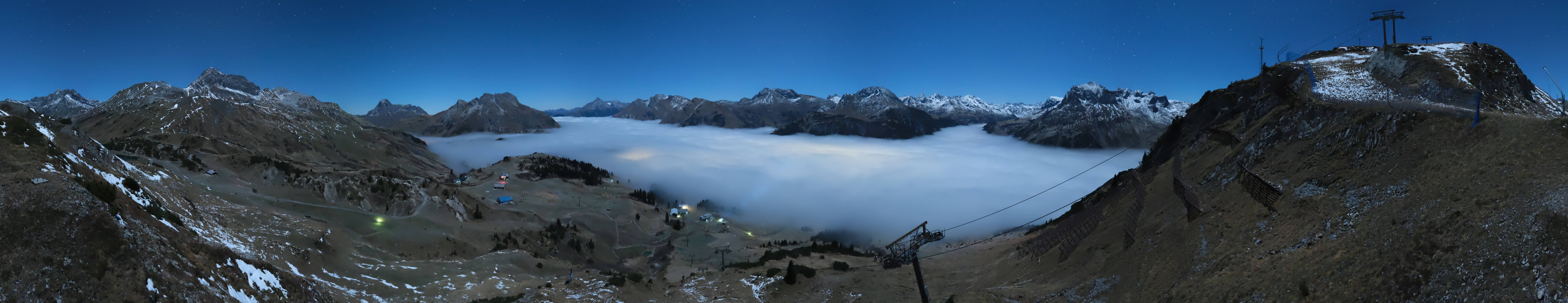 Archiv Foto Webcam Lech-Zürs: Kriegerhorn Panoramablick
