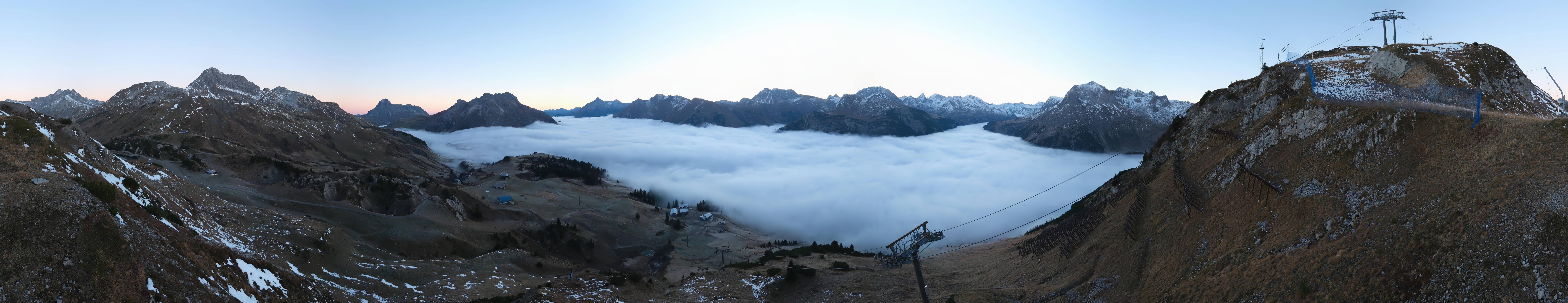 Archiv Foto Webcam Lech-Zürs: Kriegerhorn Panoramablick