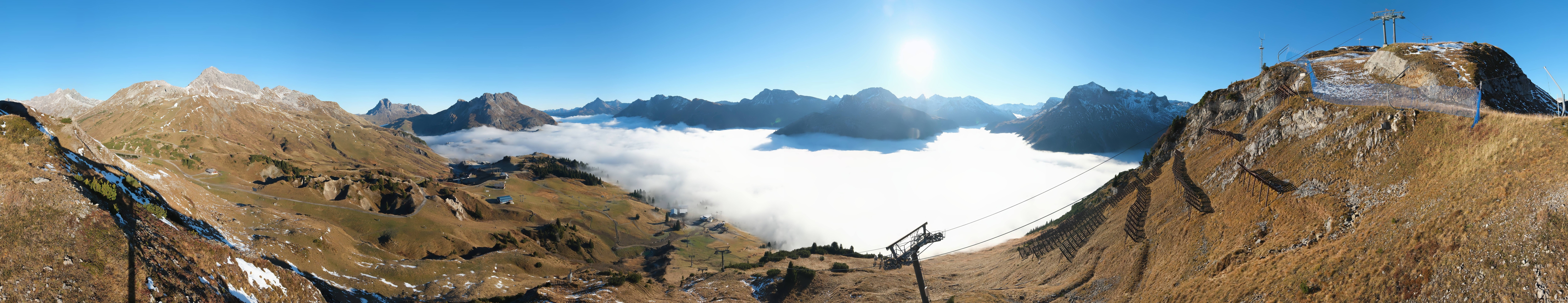 Archiv Foto Webcam Lech-Zürs: Kriegerhorn Panoramablick