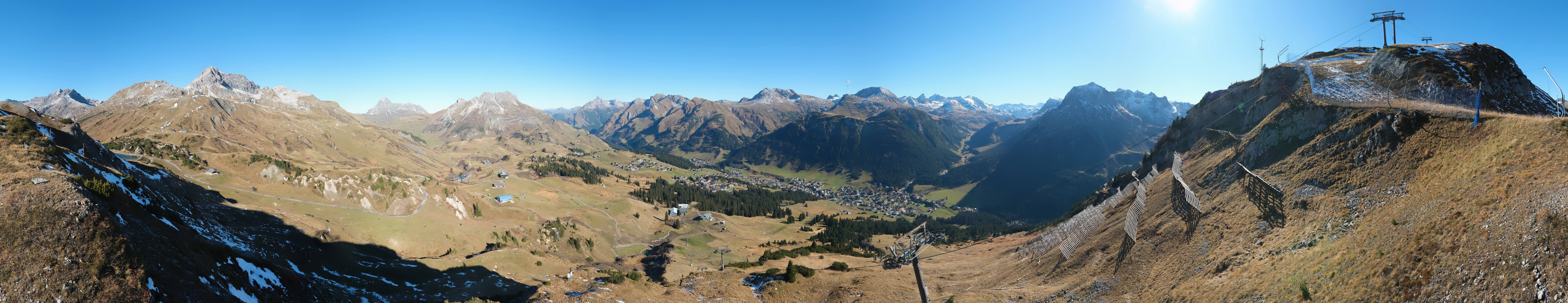 Archiv Foto Webcam Lech-Zürs: Kriegerhorn Panoramablick