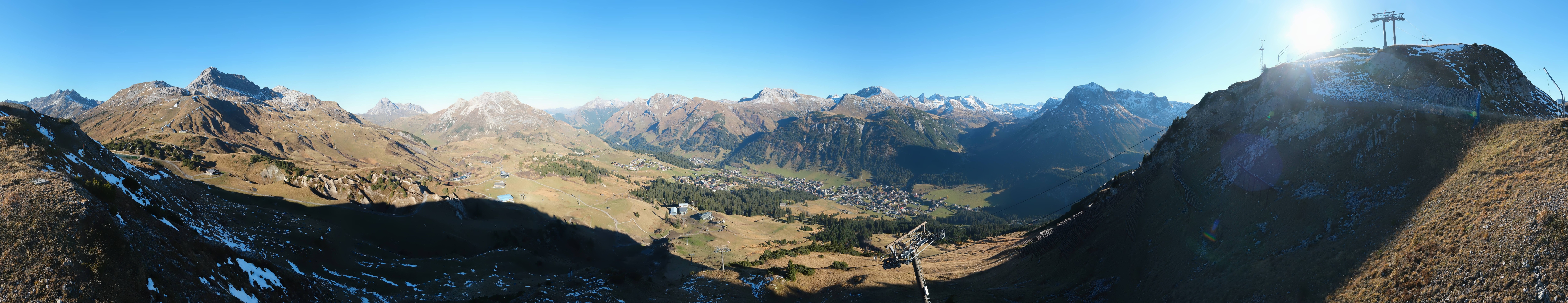 Archiv Foto Webcam Lech-Zürs: Kriegerhorn Panoramablick