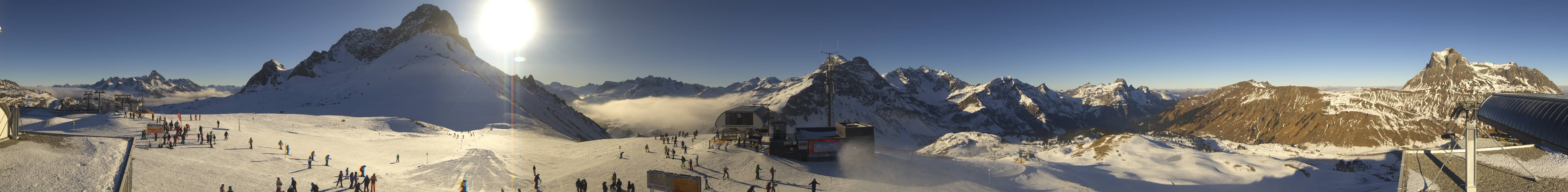 Archiv Foto Webcam Warth Schröcken - Panorama Saloberjet