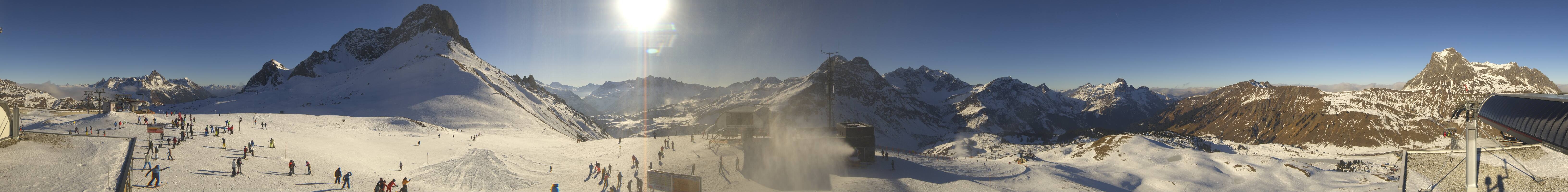 Archiv Foto Webcam Warth Schröcken - Panorama Saloberjet