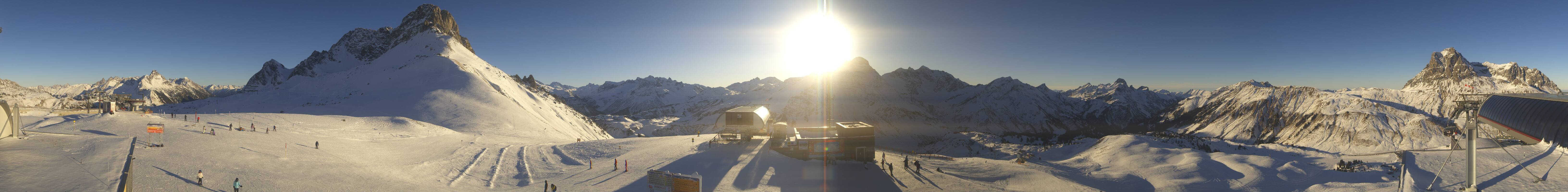 Archiv Foto Webcam Warth Schröcken - Panorama Saloberjet