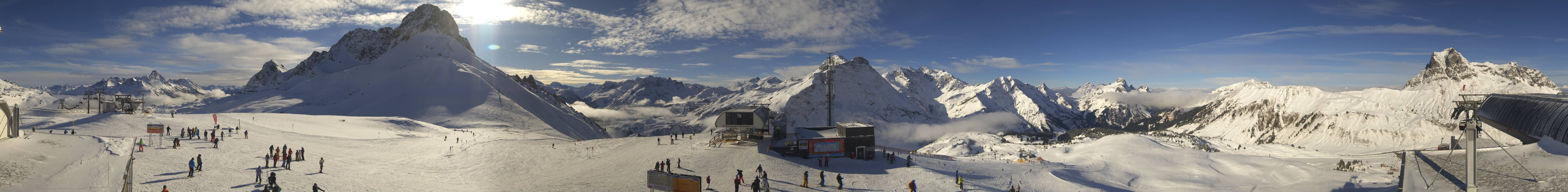 Archiv Foto Webcam Warth Schröcken - Panorama Saloberjet