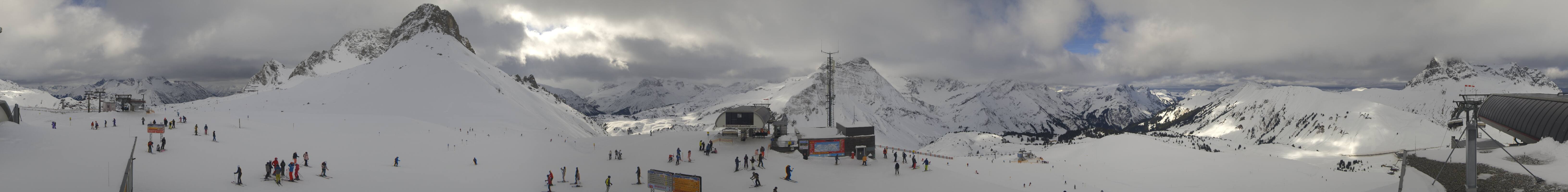 Archiv Foto Webcam Warth Schröcken - Panorama Saloberjet