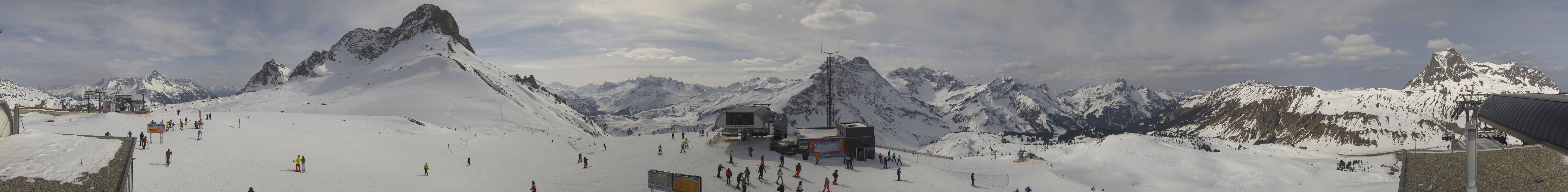 Archiv Foto Webcam Warth Schröcken - Panorama Saloberjet