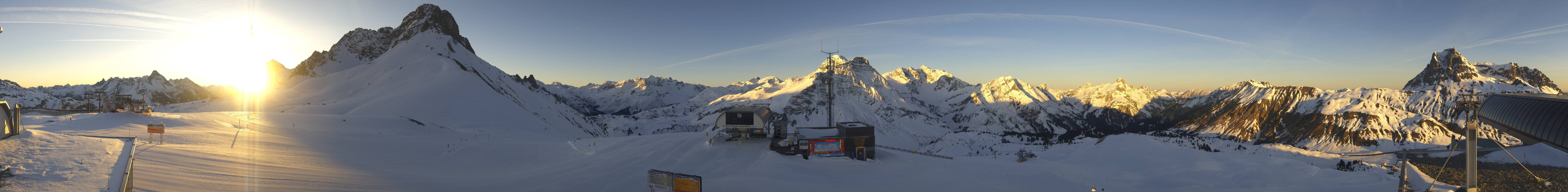 Archiv Foto Webcam Warth Schröcken - Panorama Saloberjet