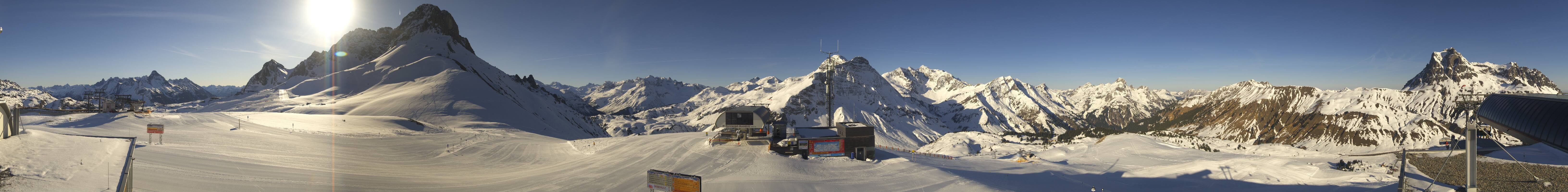 Archiv Foto Webcam Warth Schröcken - Panorama Saloberjet