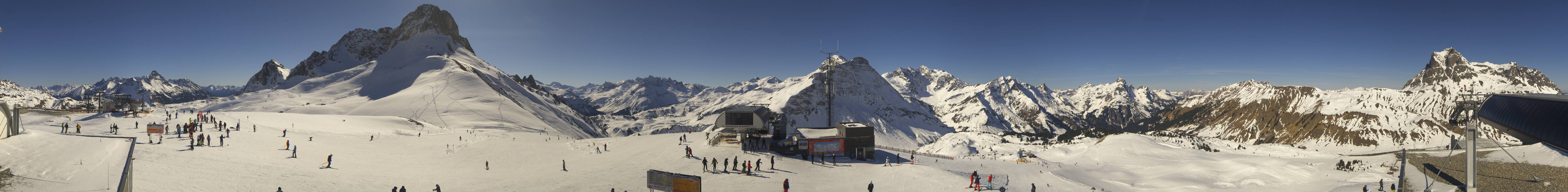 Archiv Foto Webcam Warth Schröcken - Panorama Saloberjet