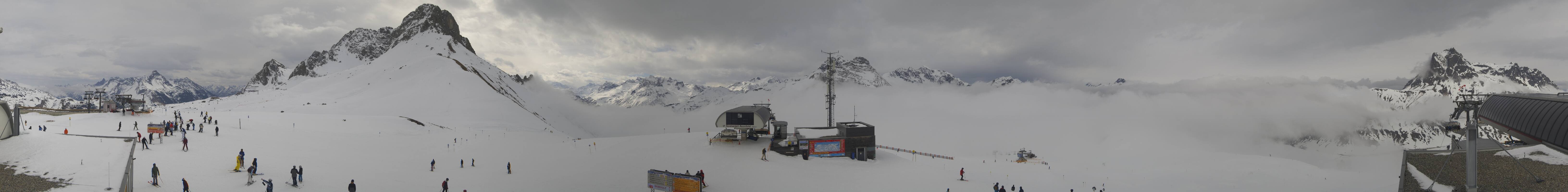 Archiv Foto Webcam Warth Schröcken - Panorama Saloberjet