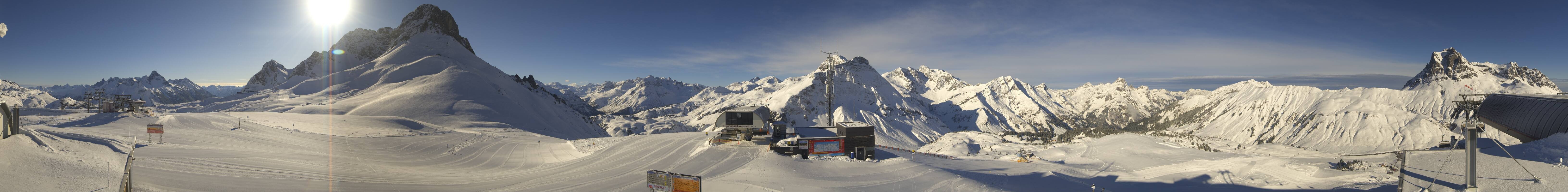 Archiv Foto Webcam Warth Schröcken - Panorama Saloberjet