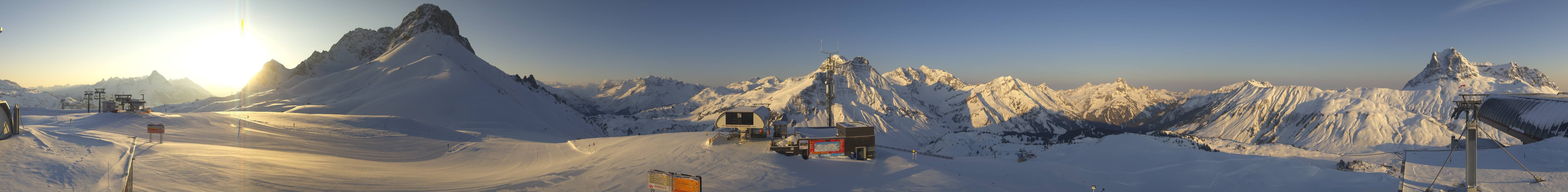 Archiv Foto Webcam Warth Schröcken - Panorama Saloberjet
