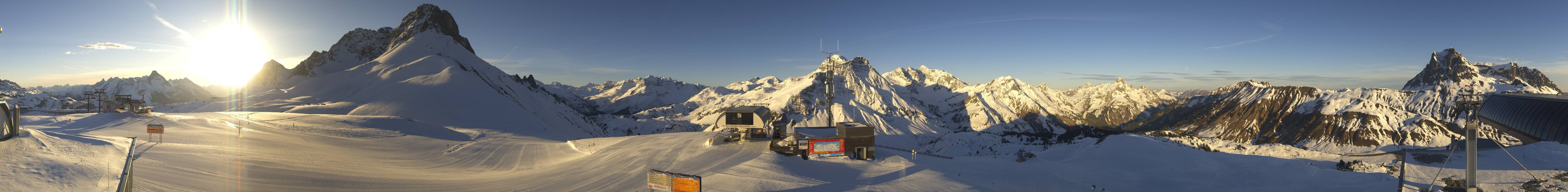 Archiv Foto Webcam Warth Schröcken - Panorama Saloberjet