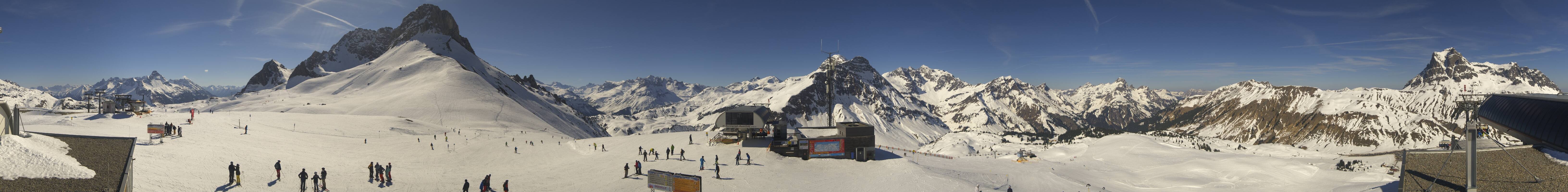 Archiv Foto Webcam Warth Schröcken - Panorama Saloberjet